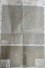 خريطة الأمر العسكري: سنجل وترمسعيا/ إقامة سياج